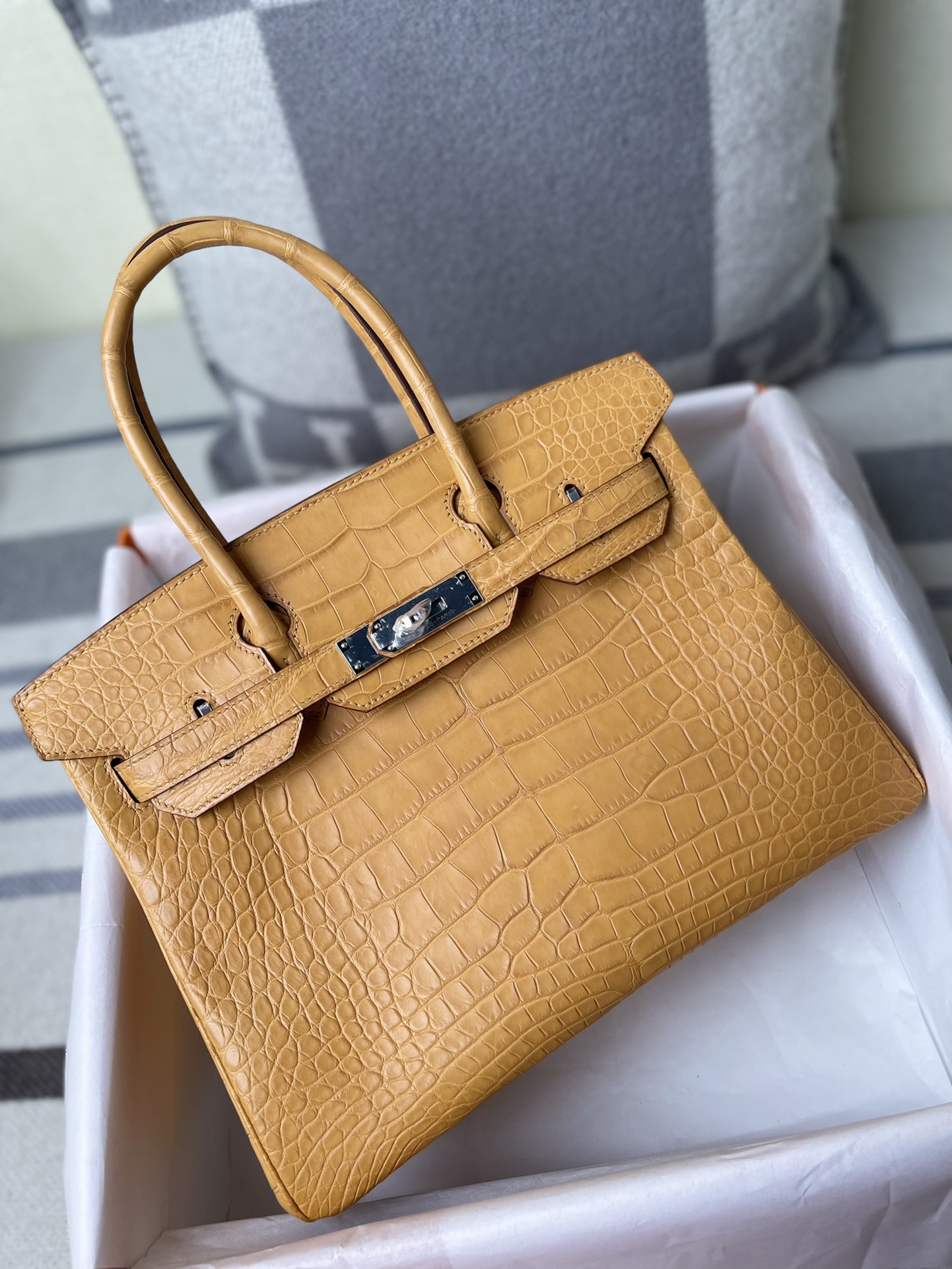 Hermes Birkin 30CM Handmade Bag In Brown Crocodile Niloticus Matte Skin